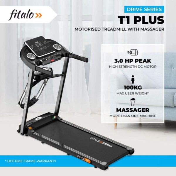 Drive T1 Plus Multi-Function Motorised Treadmill - Image 5